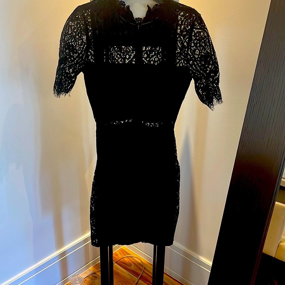 Beautiful black lace mini dress size xs
